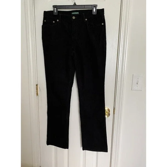 Great Pre-Owned Ralph Lauren corduroy Jean women SiZE‎ 8 Regular Color Black - Picture 5 of 7